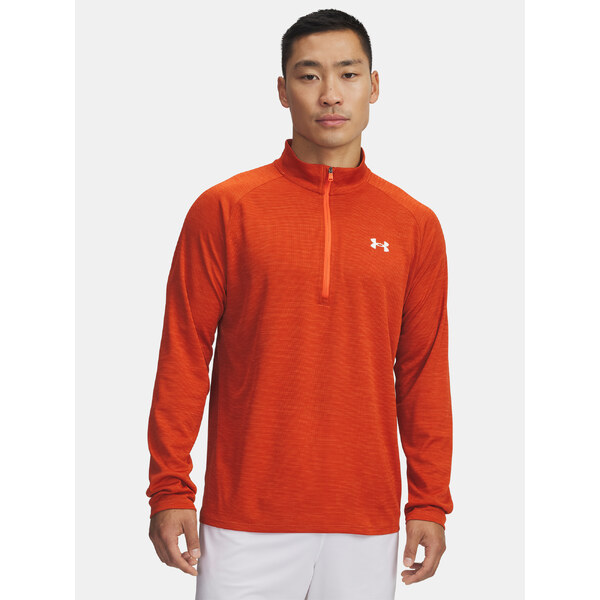 Mens Under Armour UA Tech Textured 1/2 Zip-ORG T-Shirt - Mens 66150199