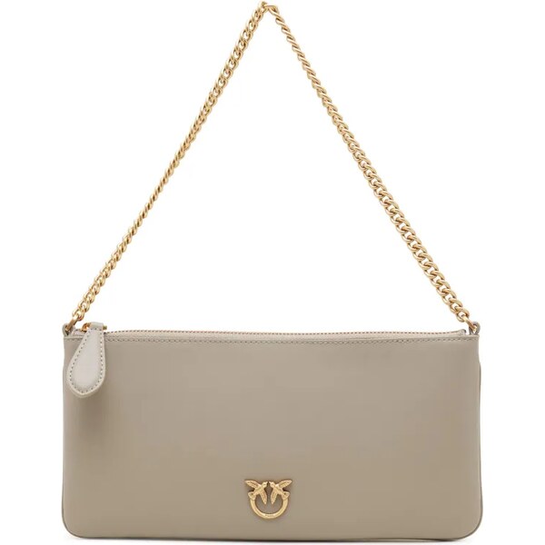 Pinko Kožená listová kabelka FLAT VITELLO SETA 48663644