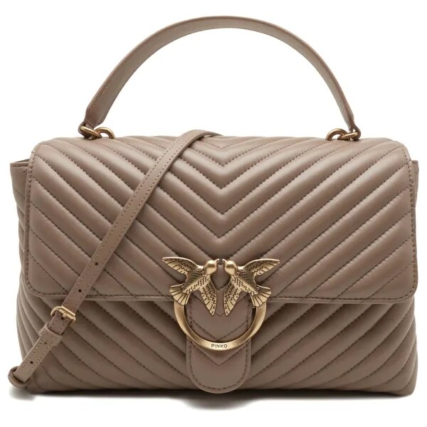 Pinko Kožená kabelka na rameno LOVE LADY PUFF BIG CL PLTT 44581473