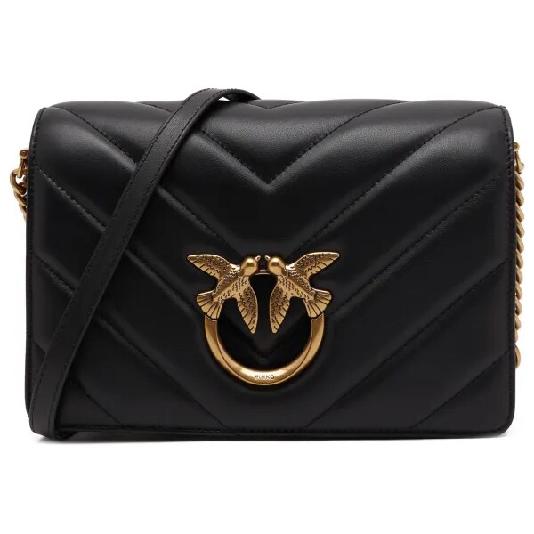 Pinko Kožená kabelka na rameno LOVE CLICK CLASSIC SHEEP NAPPA 44365797