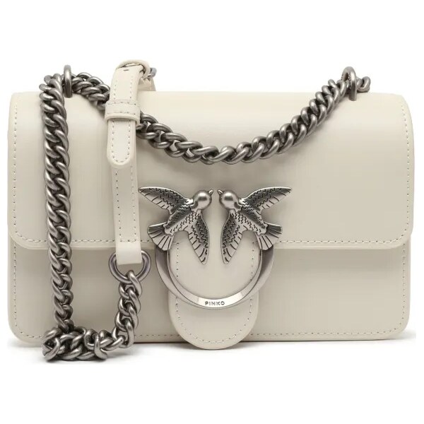 Pinko Kožená kabelka na rameno LOVE ONE MINI 42163782