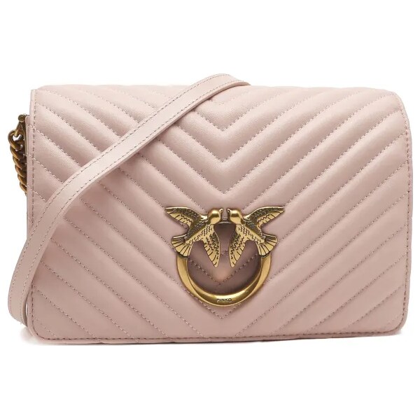 Pinko Kožená kabelka na rameno LOVE CLICK CLASSIC SHEEP NAPPA 39435213