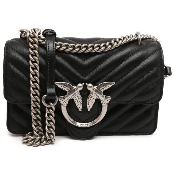 Pinko Kožená kabelka na rameno Love One Mini Crossbody 37410619
