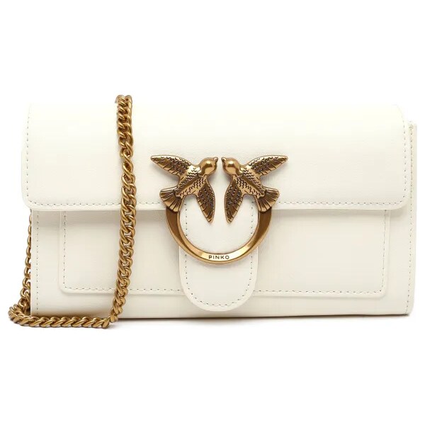 Pinko Kožená crossbody kabelka LOVE ONE WALLET C VITELLO SETA 37381758