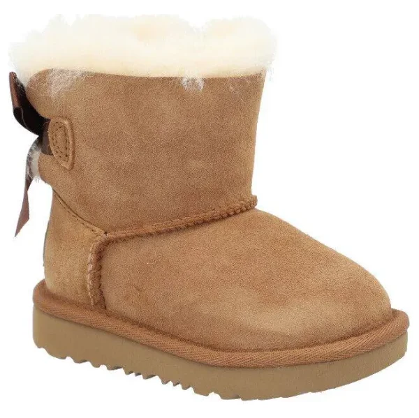 UGG Kožené snehule T MINI BAILEY BOW II 28686131
