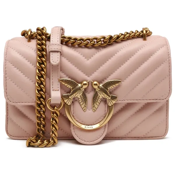 Pinko Kožená kabelka na rameno Love One Mini Crossbody 39284480