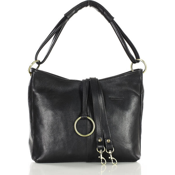 MARCO MAZZINI čierna kožená taška na rameno (416c) 49456915