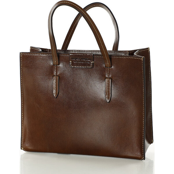 MARCO MAZZINI Tmavo hnedá elegantná shopper kabelka (G12152b) 54210724