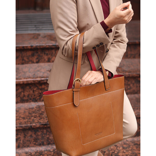 MARCO MAZZINI Hnedá priestranná shopper kabelka (G12404b) 54210735