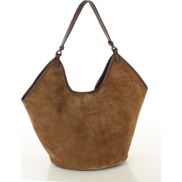 MARCO MAZZINI Hnedá kožená hobo kabelka (s289a) 65691227