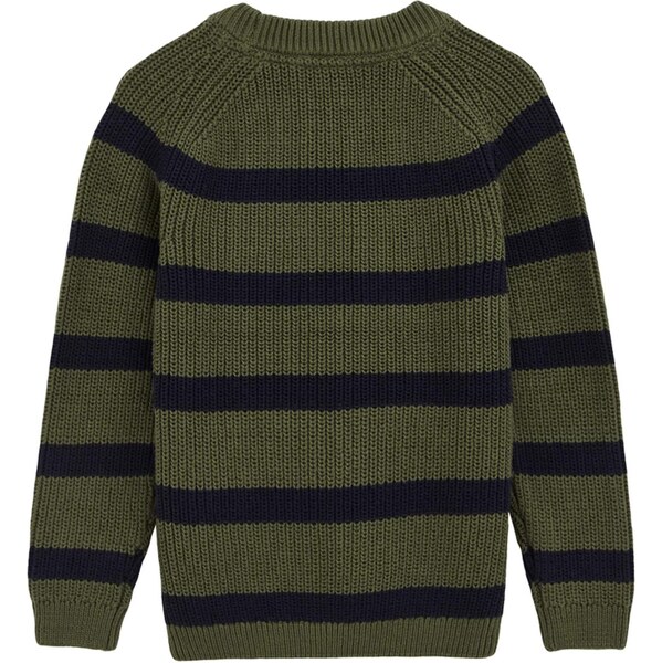 WE Fashion Sveter olivová / čierna 66119972