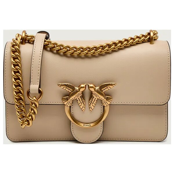 Pinko Kožená kabelka na rameno LOVE ONE MINI 55269202