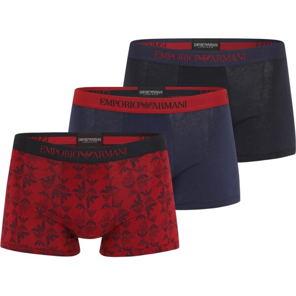 Emporio Armani Boxerky námornícka modrá / brusnicová / čierna 66120664
