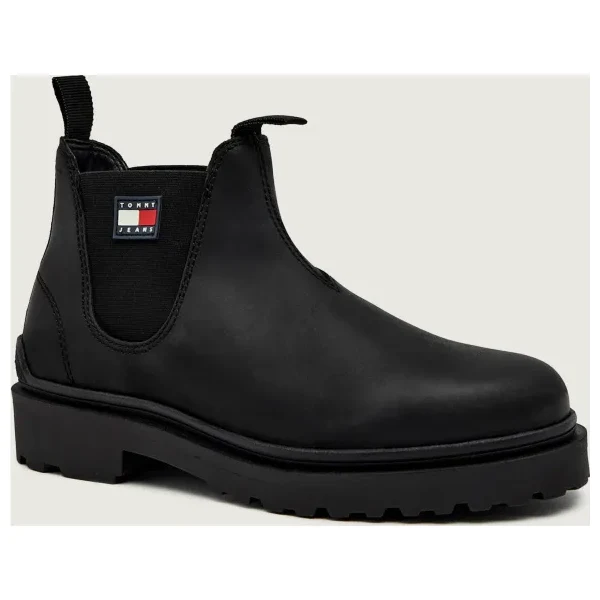 Tommy Jeans Kožené jazdecké topánky CHELSEA 66112640