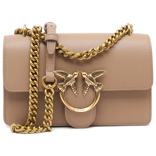 Pinko Kožená kabelka na rameno LOVE ONE MINI 44553547