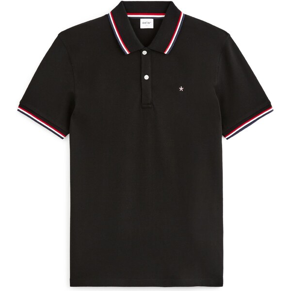 Čierna pánska polokošeľa Celio Necetwo 50556974