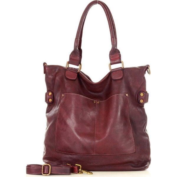 MARCO MAZZINI Bordó kožená kabelka v7f 58499446