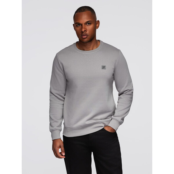 Ombre Mens classic round neck sweatshirt - grey 66185676