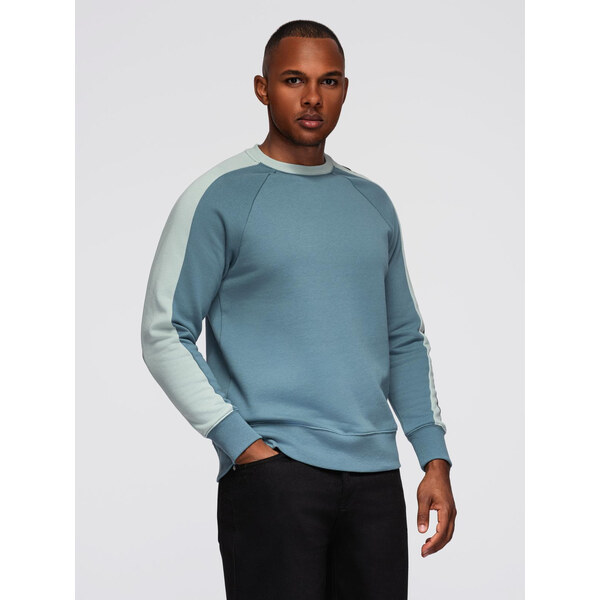 Ombre Mens sweatshirt with contrasting stripes and raglan sleeves - 66134762