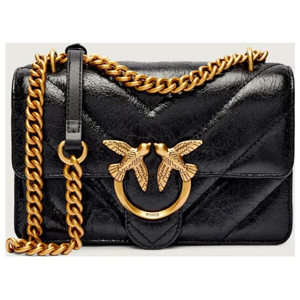 Pinko Kožená kabelka na rameno LOVE ONE MINI DC 58274684