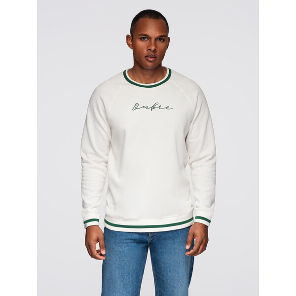 Ombre Mens sweatshirt with raglan sleeves and contrasting details - 66153314