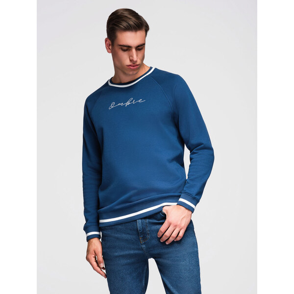 Ombre Mens raglan sleeve sweatshirt with contrasting details - dark 66185698