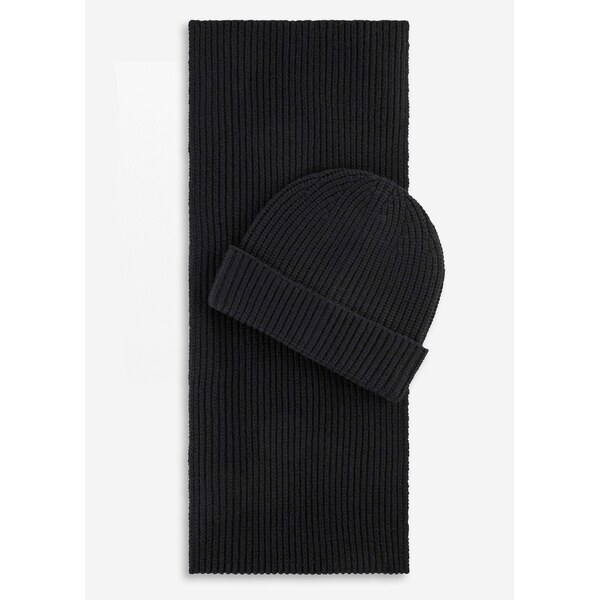 bonprix Šál a čiapka (2-dielna), farba čierna 60614548