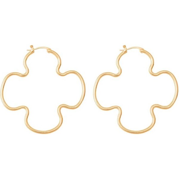 Pozlátené náušnice Lilou Clover 46364097