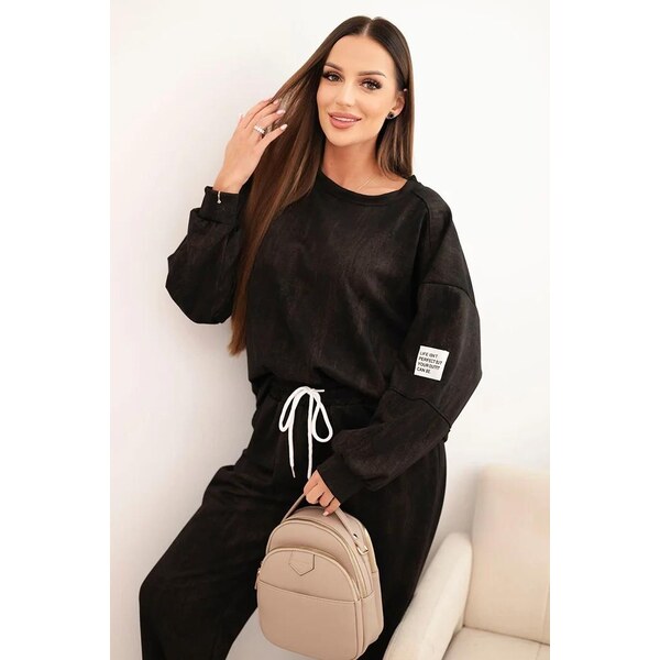 MladaModa Oversize tepláková súprava s efektom obnosenia model 25353-2 66073832