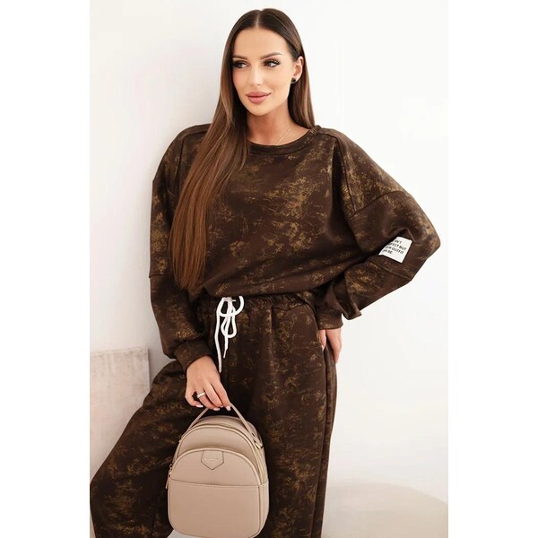 MladaModa Oversize tepláková súprava s efektom obnosenia model 25353-1 66073835
