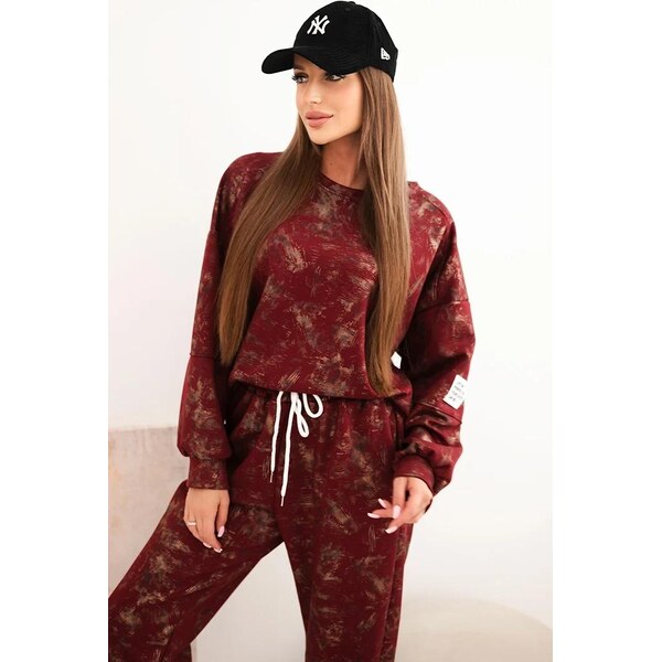 MladaModa Oversize tepláková súprava s efektom obnosenia model 25353-1 66073838