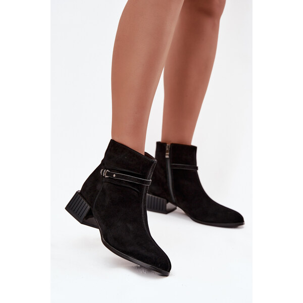 D&A Dámske členkové topánky z pravej semišovej kože 66473421