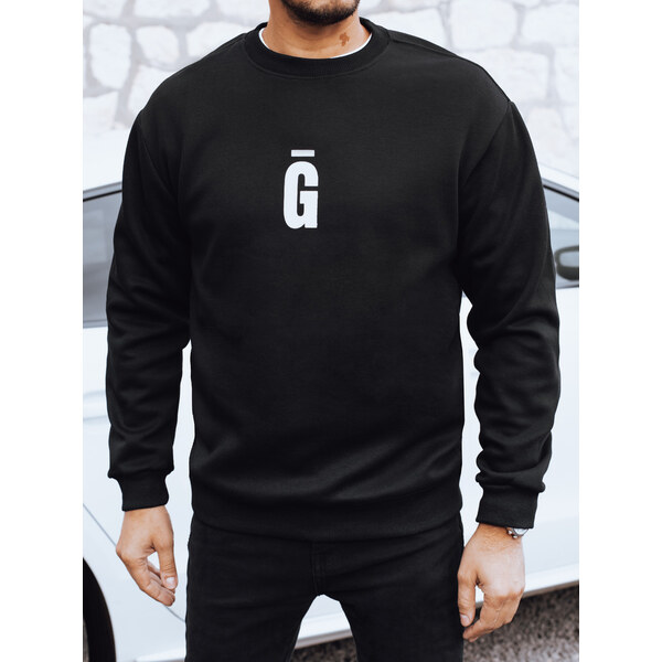 BASIC Čierna pánska mikina s potlačou BX5930 66135968