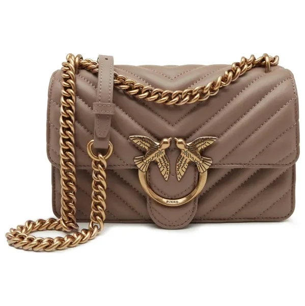 Pinko Kožená kabelka na rameno Love One Mini Crossbody 44870756