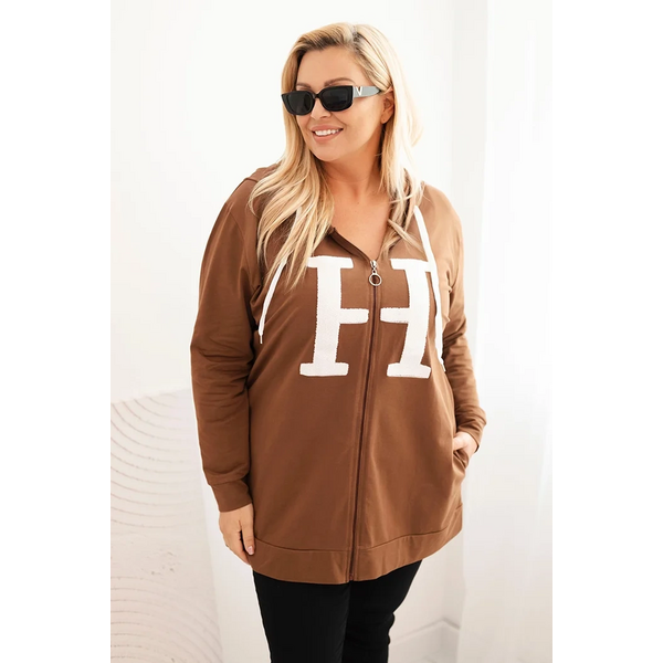 Kesi Dámska mikina Plus Size 6930 s kapucňou 66376695