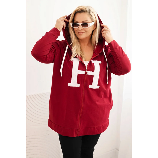 Kesi Dámska mikina Plus Size 6930 s kapucňou 66155725
