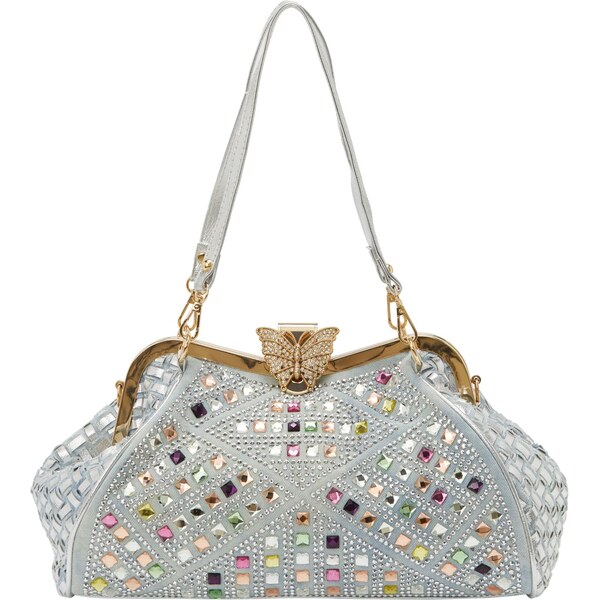 faina Listová kabelka svetlomodrá / zlatá / fialová / strieborná 66141220