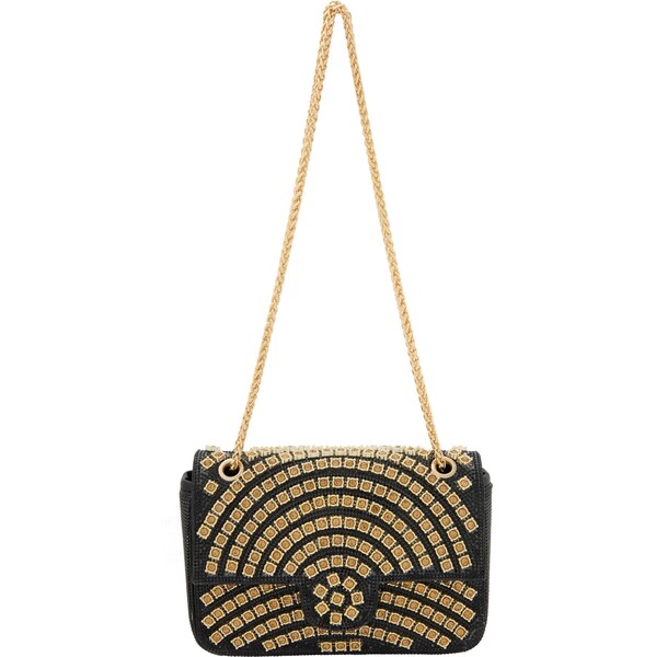 faina Listová kabelka zlatá / čierna 66141390