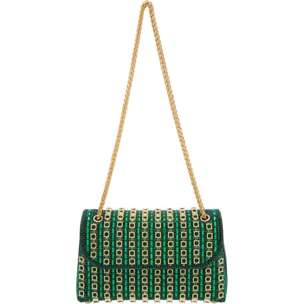 faina Listová kabelka zlatá / zelená 66141436