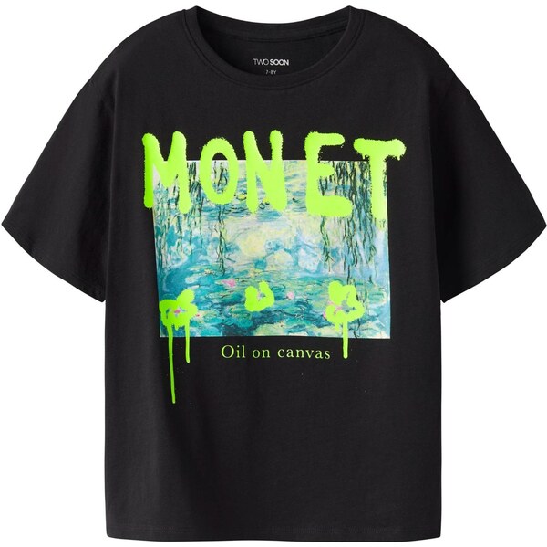 TWO SOON Tričko svetlomodrá / neónovo zelená / ružová / čierna 66142899