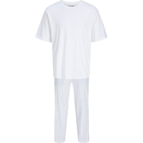 JACK & JONES Dlhé pyžamo JACFlorence modrá / biela 66142918