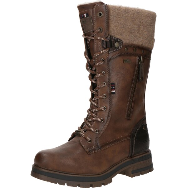 MUSTANG Šnurovacie čižmy hnedá 66146191