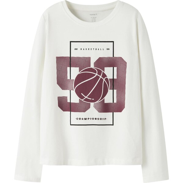 NAME IT Tričko NKMVUX burgundská / čierna / biela 66146199