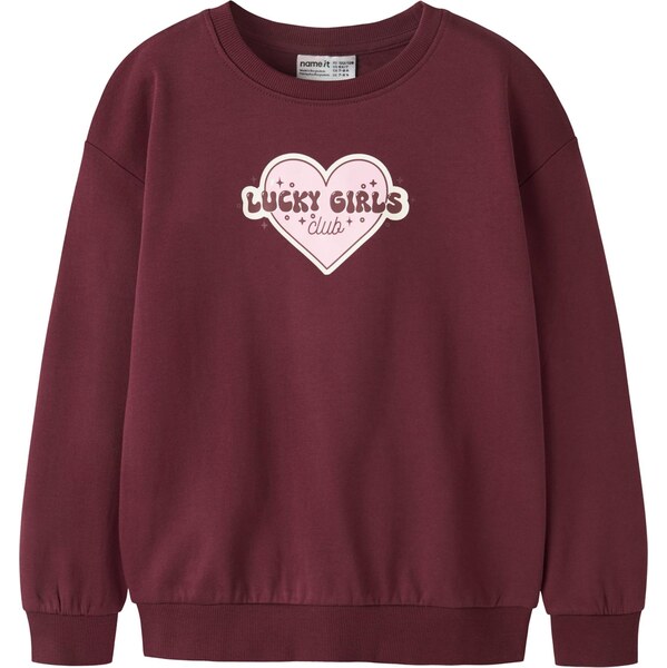 NAME IT Mikina NKFVILOUI ružová / burgundská / biela 66146213