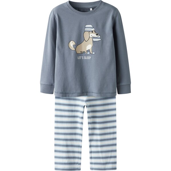 NAME IT Pyžamo NMMRamel modrosivá / svetlomodrá / biela 66146221