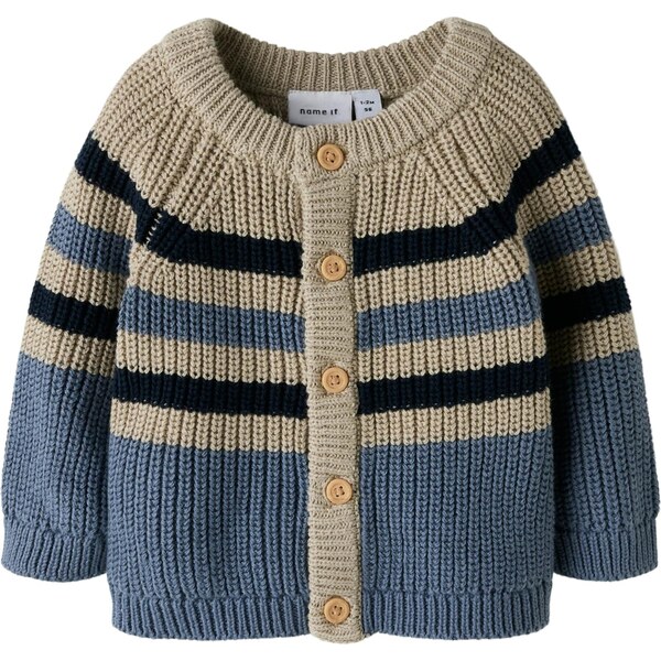 NAME IT Kardigán NBMRAYA modrosivá / sivá / čierna 66146224