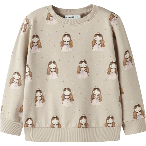 NAME IT Mikina NMFRONESSE hnedá / sivobéžová / mätová / ružová 66146710