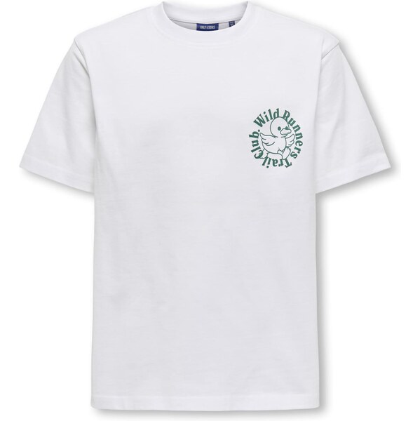 Only & Sons Junior Tričko OSJFRED DANIEL tmavozelená / biela 66146902