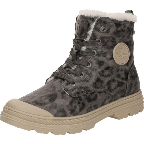 MUSTANG Šnurovacie členkové čižmy antracitová / tmavosivá 66146893