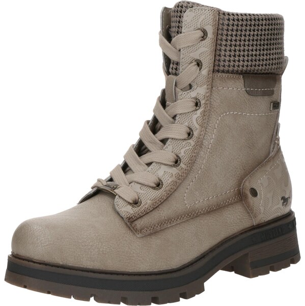 MUSTANG Šnurovacie členkové čižmy béžová / hnedá / čierna 66147016